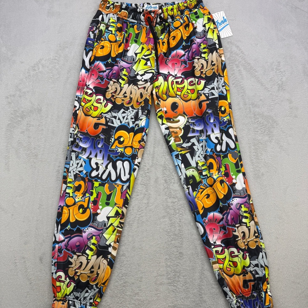 Fresh Prints of Bel-Air Joggers Mens Medium Street Art Graffiti Streetwear